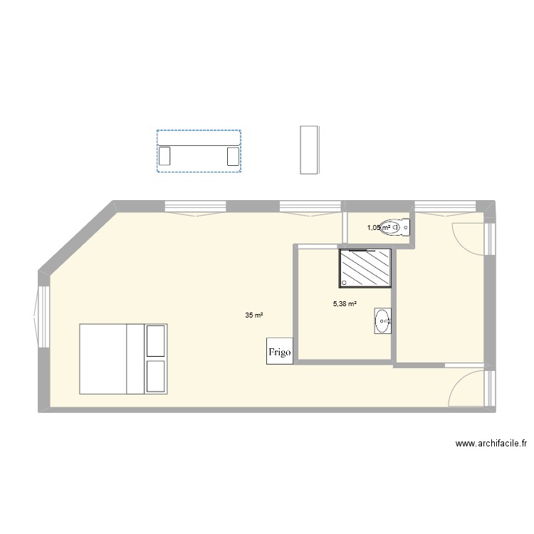 laragne steph. Plan de 3 pièces et 41 m2