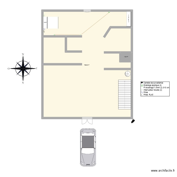 test. Plan de 2 pièces et 160 m2