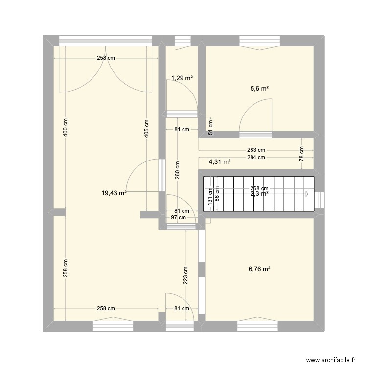 PLAN RDCH _ NEUILLY SUR MARNE . Plan de 6 pièces et 40 m2