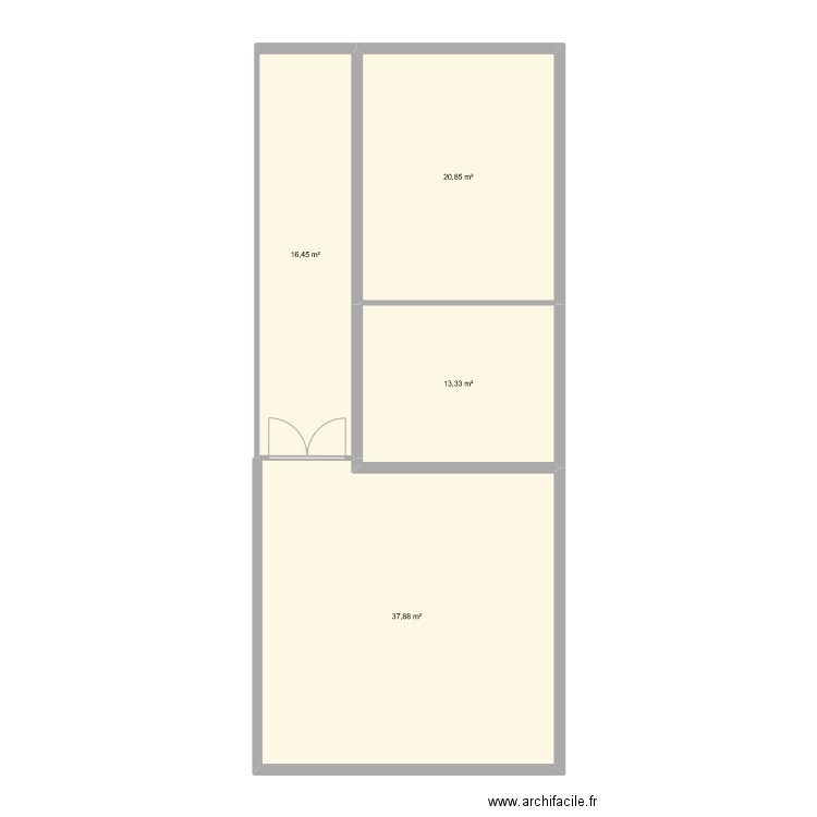 Morancé. Plan de 4 pièces et 89 m2