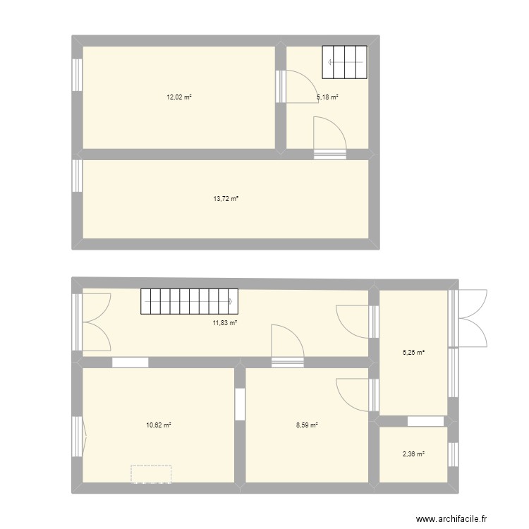 test_. Plan de 8 pièces et 70 m2