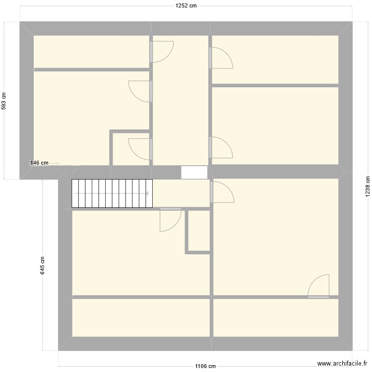 maison - etage. Plan de 4 pièces et 112 m2