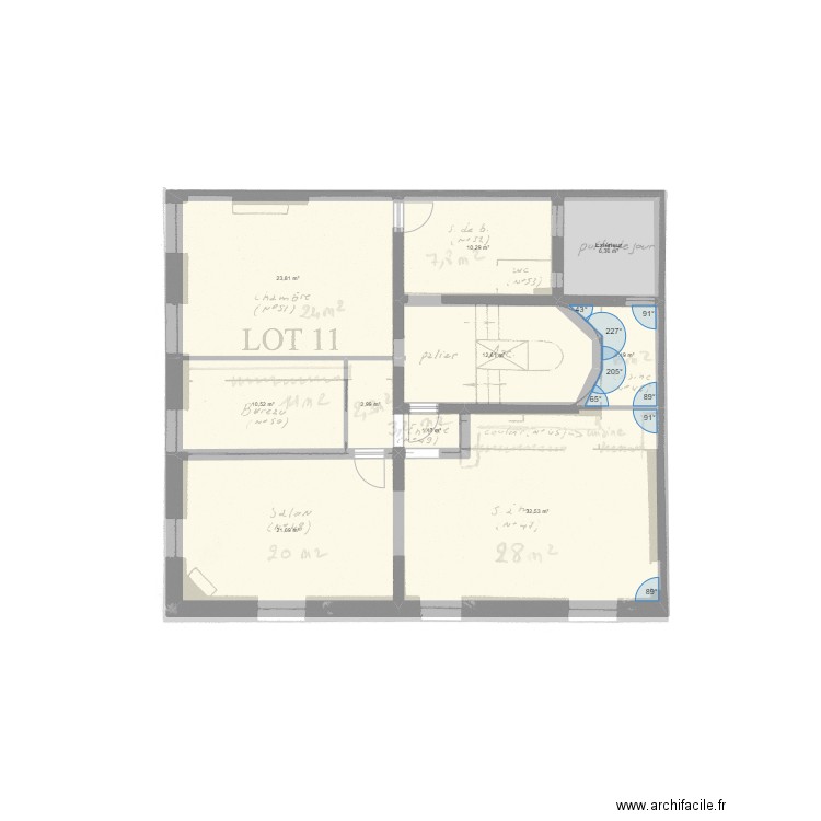 Boudet. Plan de 10 pièces et 127 m2