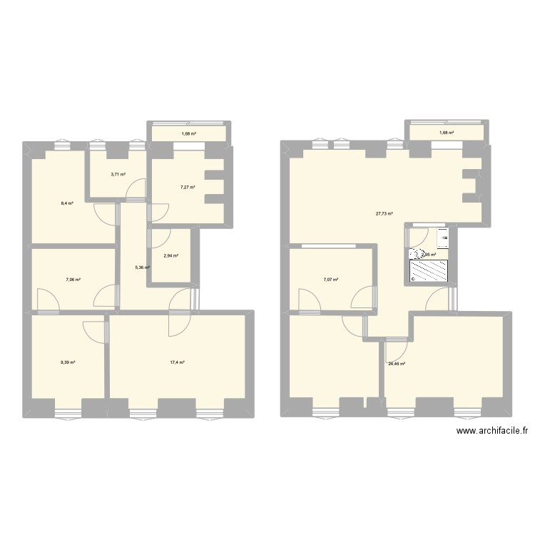 RUA CAPITAO BATISTA. Plan de 14 pièces et 127 m2