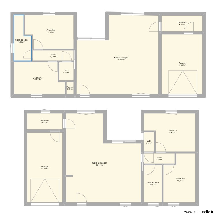 maman. Plan de 17 pièces et 187 m2