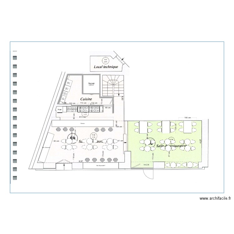 20250110_Bao_Ternes_Zoning aménagement RDC3. Plan de 1 pièce et 3 m2