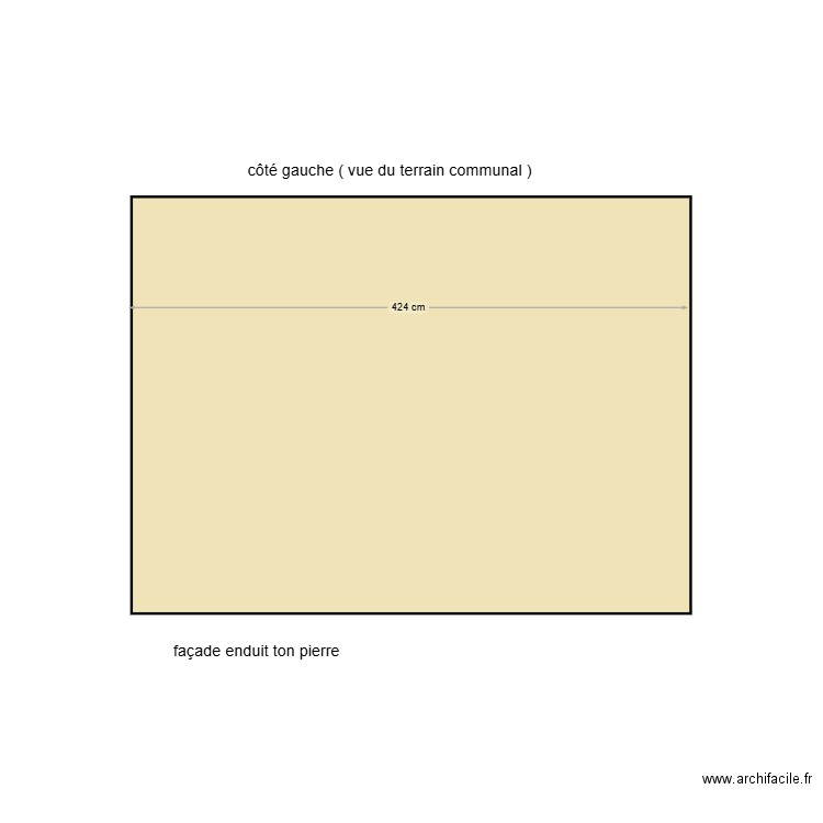 vue côté gauche ( terrain communal ) agrandissement mairie. Plan de 0 pièce et 0 m2