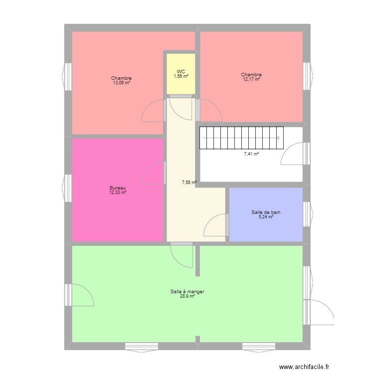 plan élec. Plan de 8 pièces et 88 m2