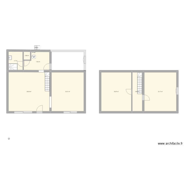 Plomberie. Plan de 8 pièces et 114 m2