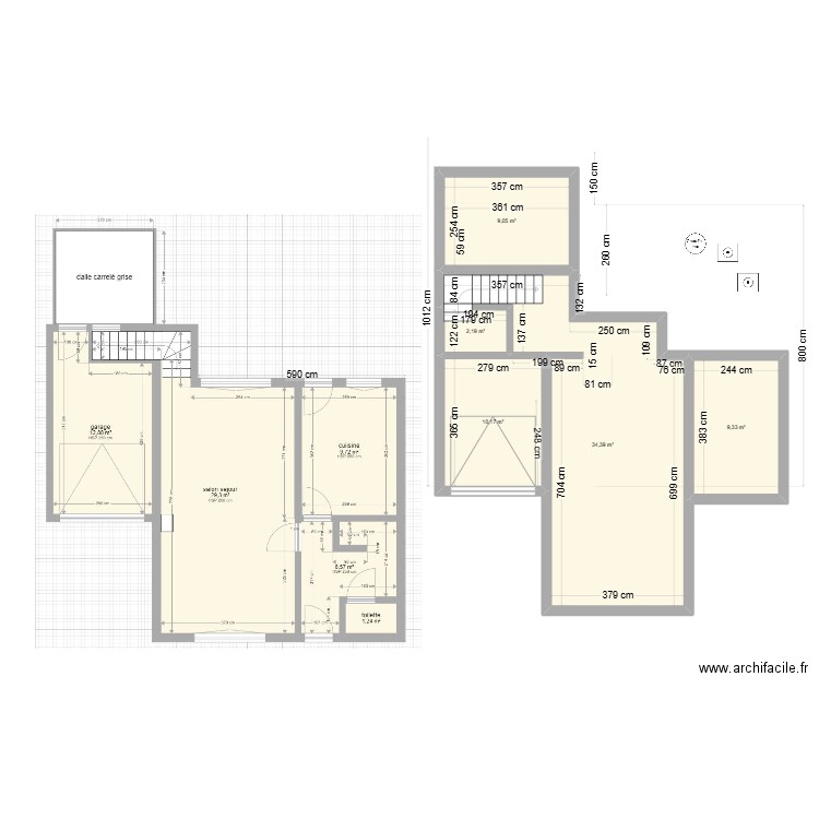 extension 2024(2). Plan de 9 pièces et 111 m2