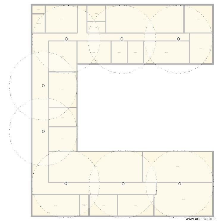 Vedene nouveaux locaux. Plan de 24 pièces et 1120 m2