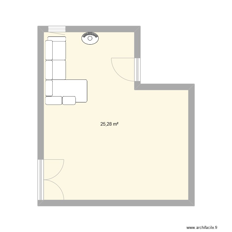 maison. Plan de 1 pièce et 25 m2