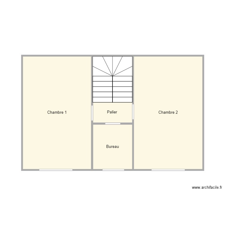 plan 1er étage trevien. Plan de 4 pièces et 41 m2