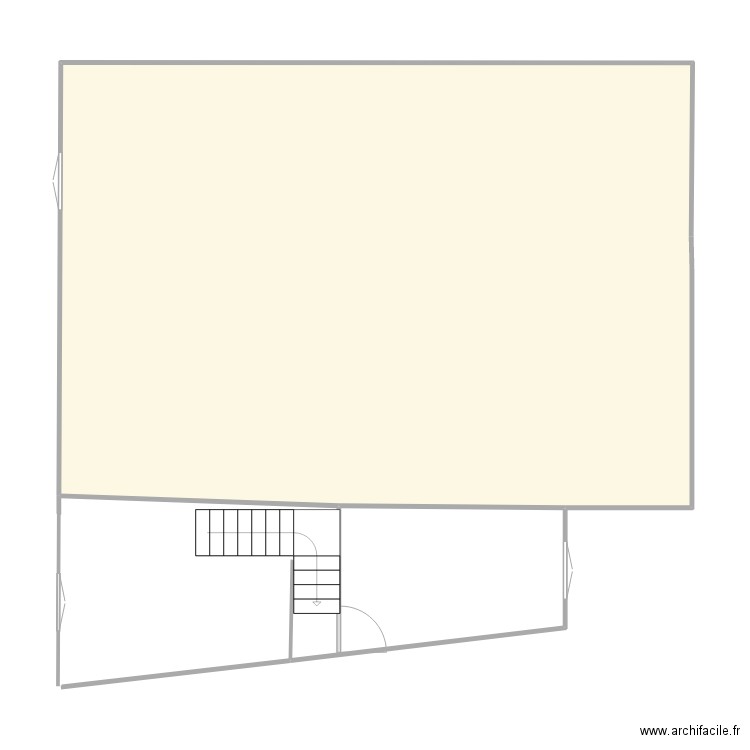 qartier 1er etage. Plan de 1 pièce et 83 m2