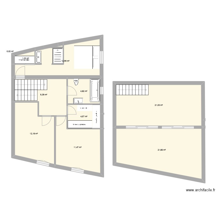 maison luzinay FILS. Plan de 10 pièces et 99 m2