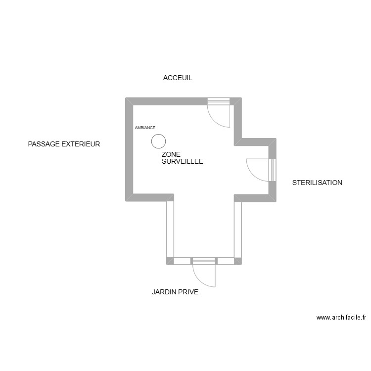 LE FLOCH S1. Plan de 1 pièce et 19 m2