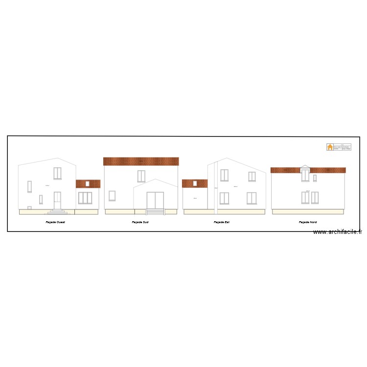 Projet final simple :-) - Toutes façades. Plan de 0 pièce et 0 m2