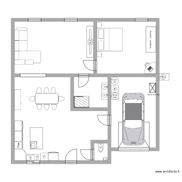 TP01. Plan de 6 pièces et 109 m2