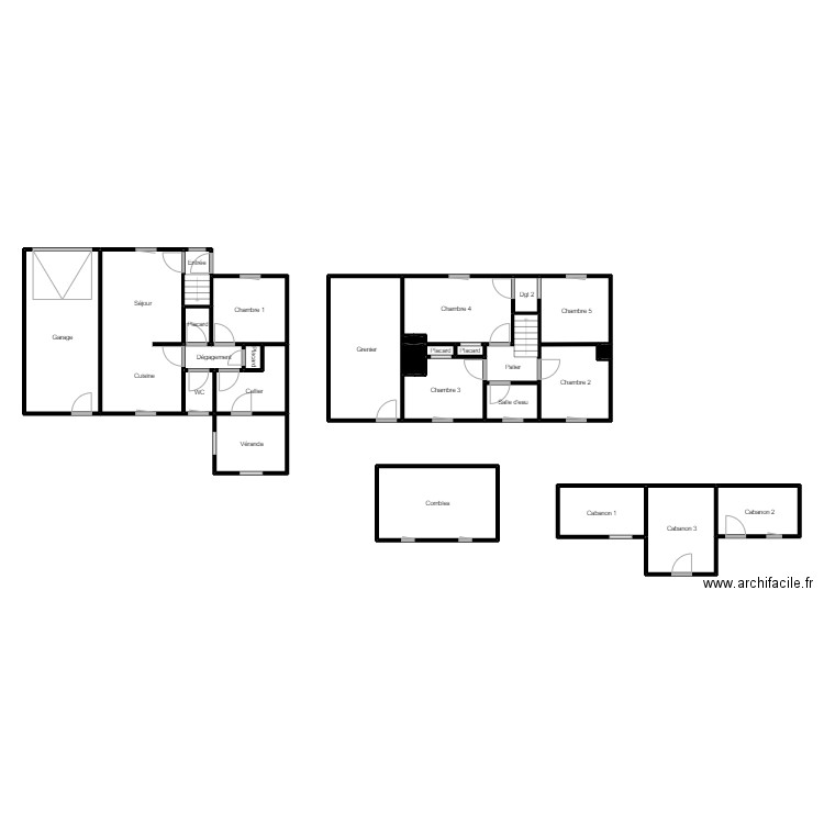 DUPRE . Plan de 28 pièces et 172 m2