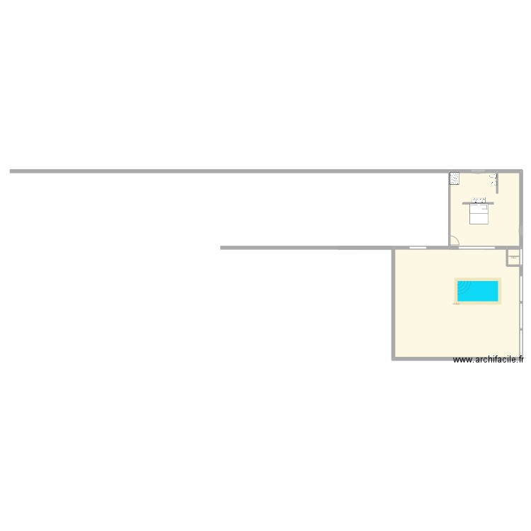 Beun. Plan de 3 pièces et 183 m2