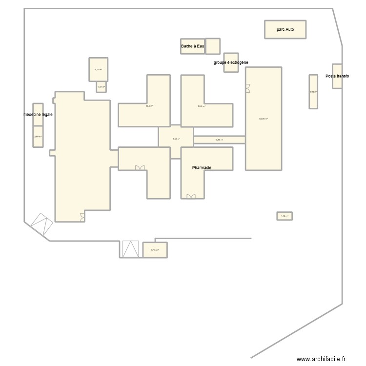 plan eph meslem tayeb. Plan de 20 pièces et 324 m2