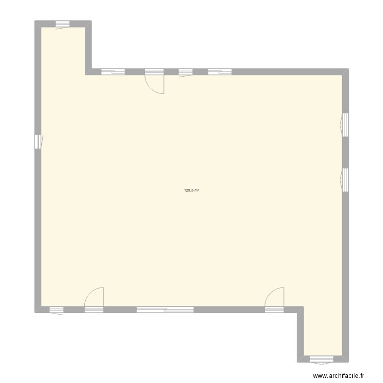 restauration façade. Plan de 1 pièce et 130 m2