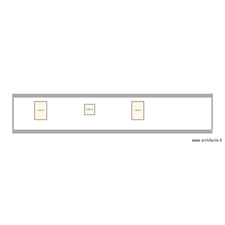 plan facade sud. Plan de 3 pièces et 3 m2