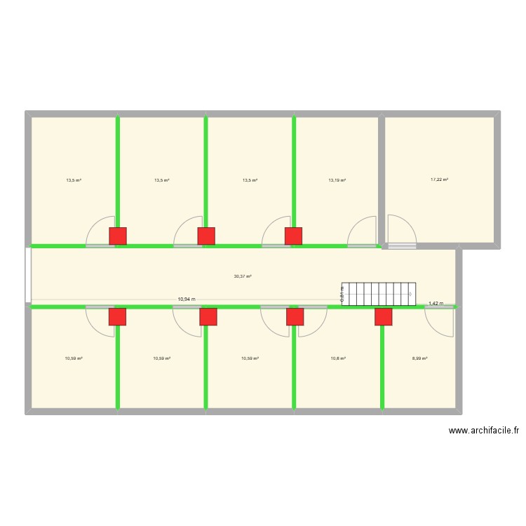 PROJET LOCAL ST VICTORET 2. Plan de 24 pièces et 321 m2