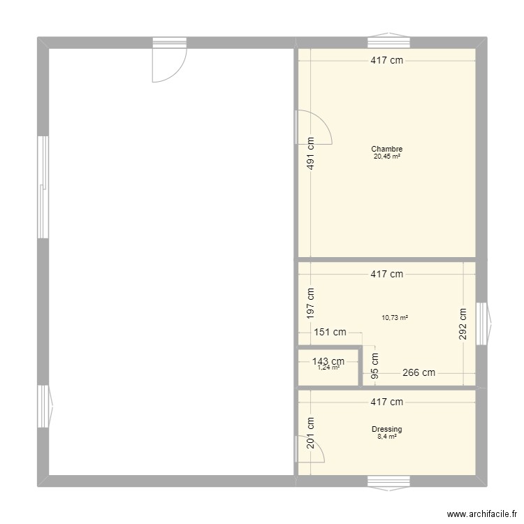 maison nano. Plan de 4 pièces et 41 m2