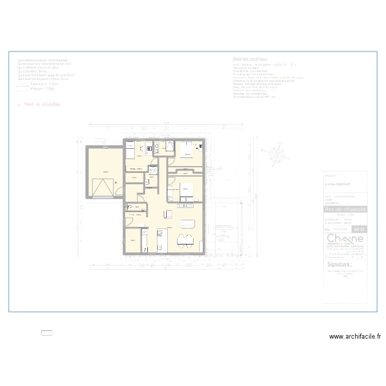 Lacoste 107. Plan de 14 pièces et 131 m2