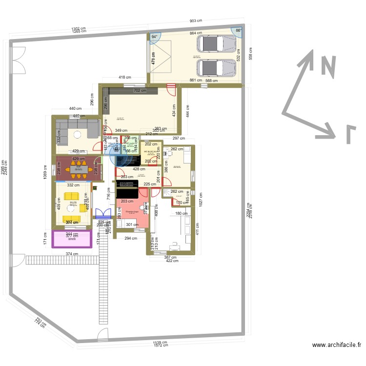 PLAN NOUVEAU 2. Plan de 15 pièces et 163 m2