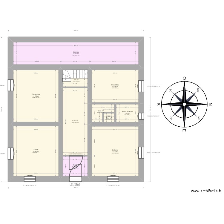 ML24014350 VIDALOT. Plan de 14 pièces et 253 m2