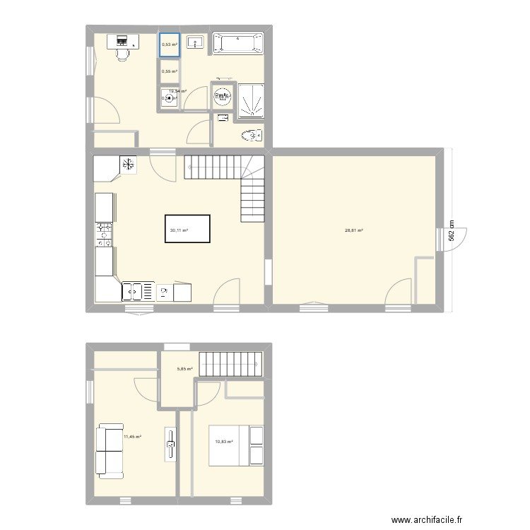 beaumont. Plan de 10 pièces et 109 m2