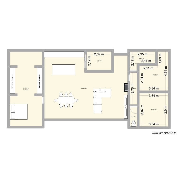 nouveau plan maison. Plan de 8 pièces et 138 m2