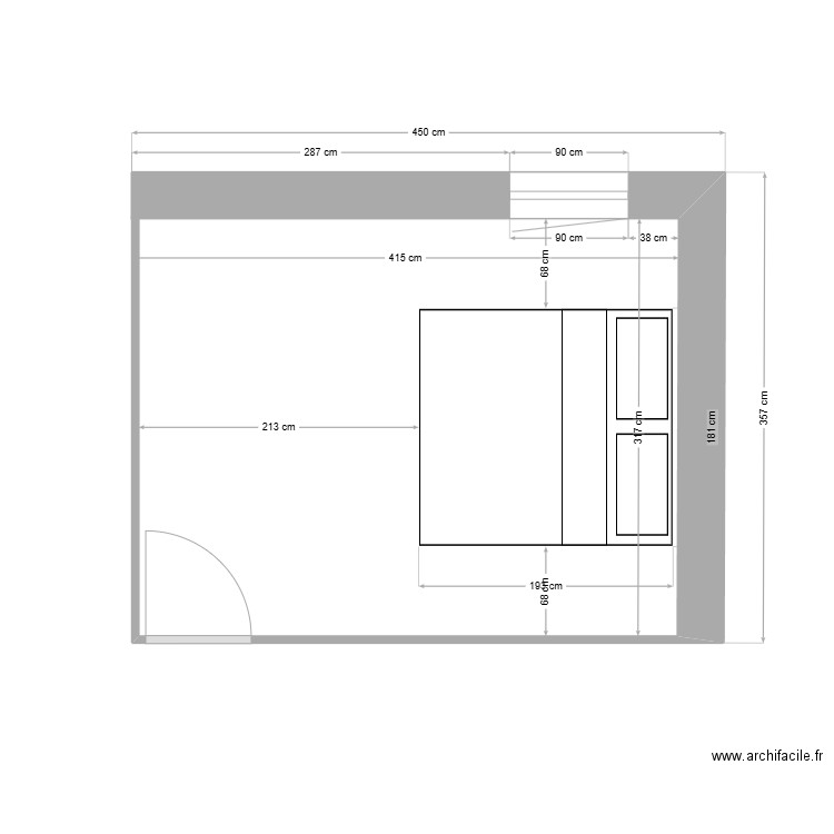 CHAMBRE 1 REVUE. Plan de 0 pièce et 0 m2