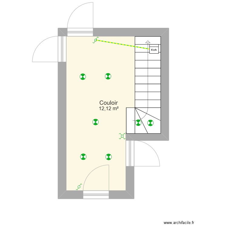 maison trop bien. Plan de 1 pièce et 12 m2