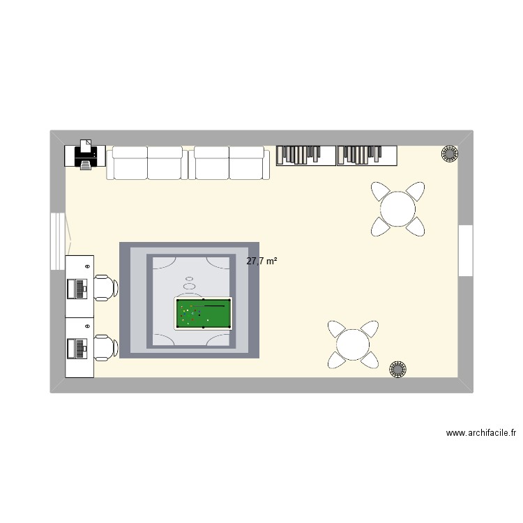 travail tyméo. Plan de 1 pièce et 28 m2