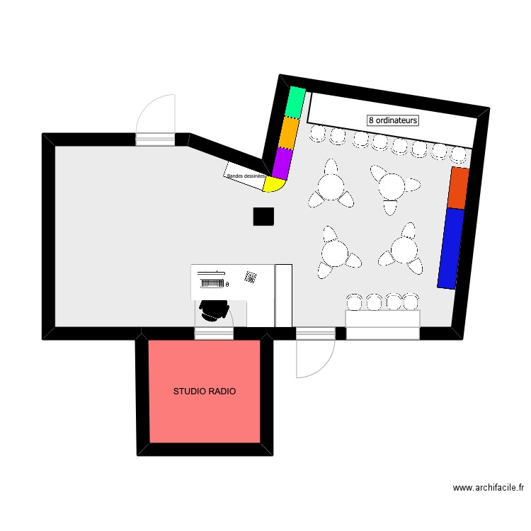 CDI documentaires1. Plan de 2 pièces et 40 m2