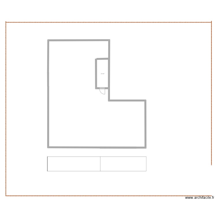 projet Gabriel. Plan de 1 pièce et 12 m2