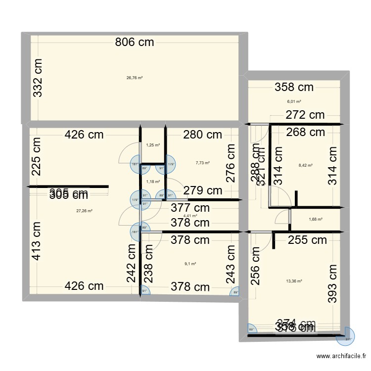 maison papa. Plan de 12 pièces et 111 m2