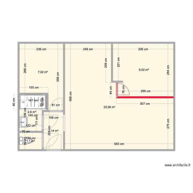 MAVEL. Plan de 6 pièces et 45 m2