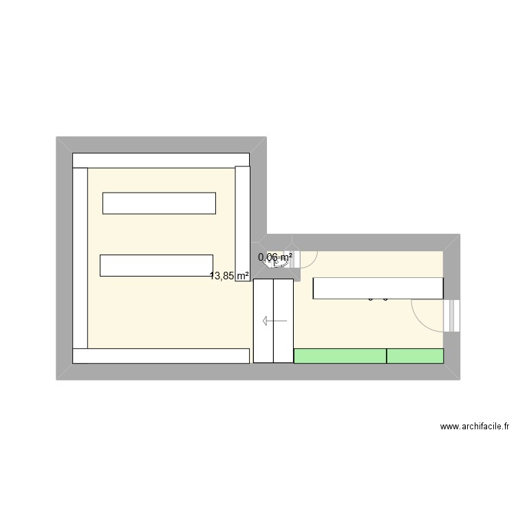 RIS ORANGIS MINI MARCHE. Plan de 2 pièces et 14 m2