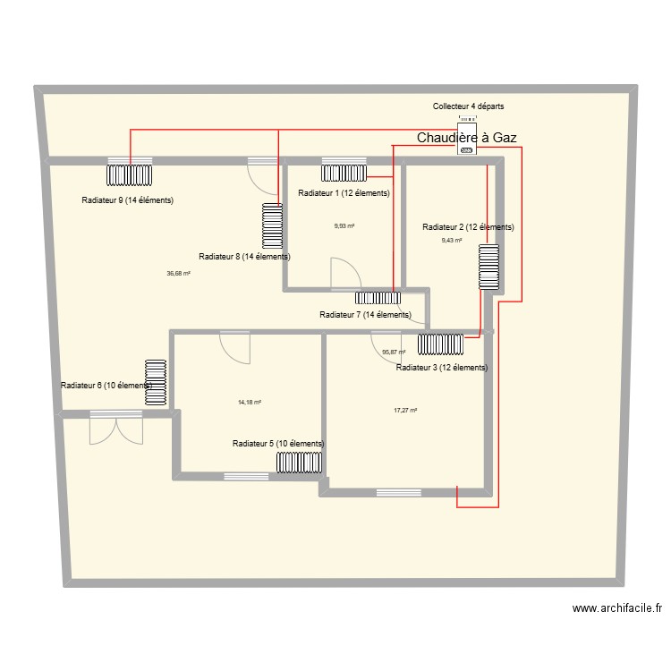 ain zaghoun. Plan de 2 pièces et 186 m2