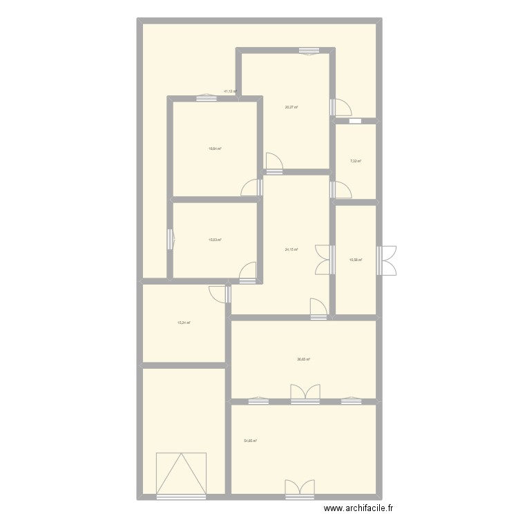 ma maison. Plan de 10 pièces et 234 m2