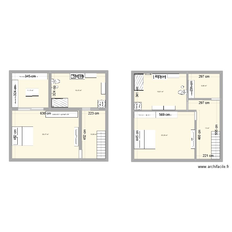 maison futur. Plan de 8 pièces et 128 m2