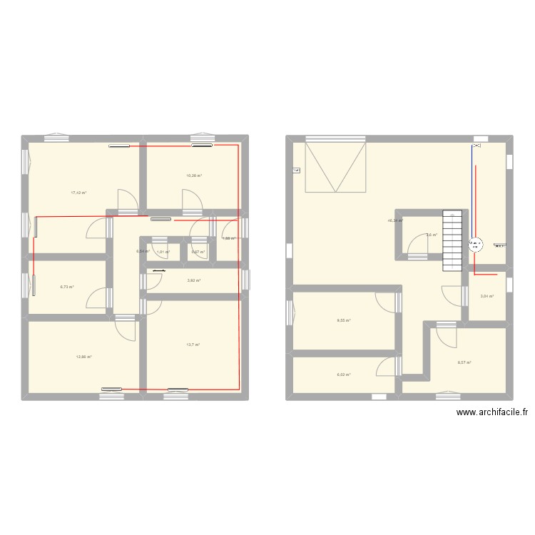 plan maison saber. Plan de 16 pièces et 152 m2