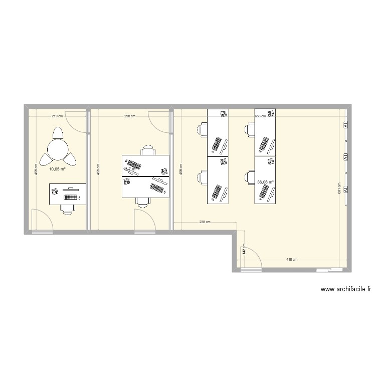 REGUL CS. Plan de 3 pièces et 60 m2