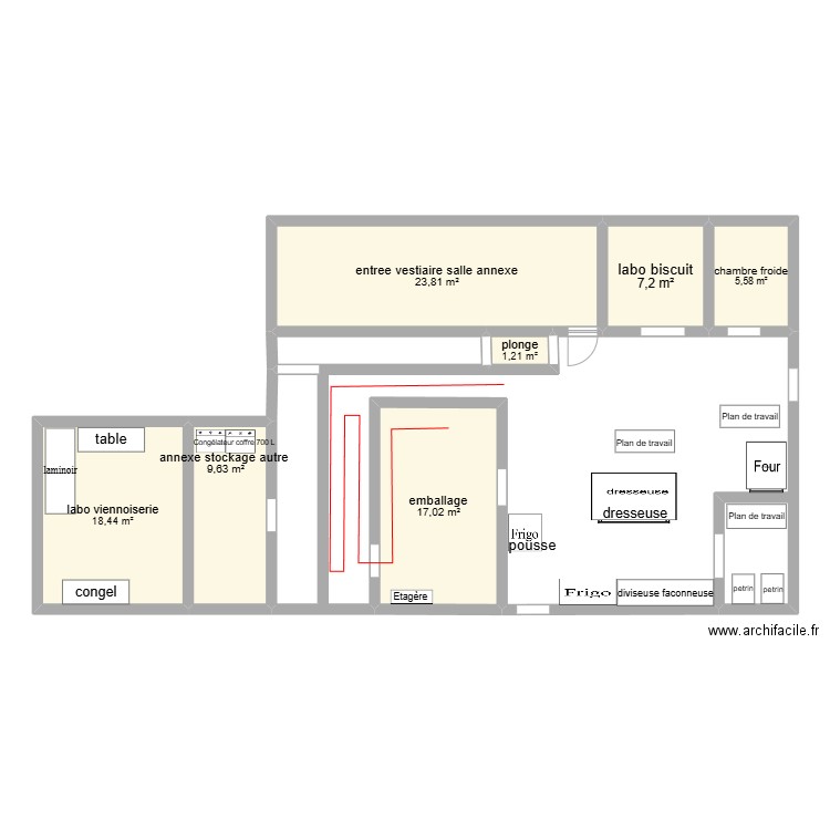 mont dore. Plan de 7 pièces et 83 m2