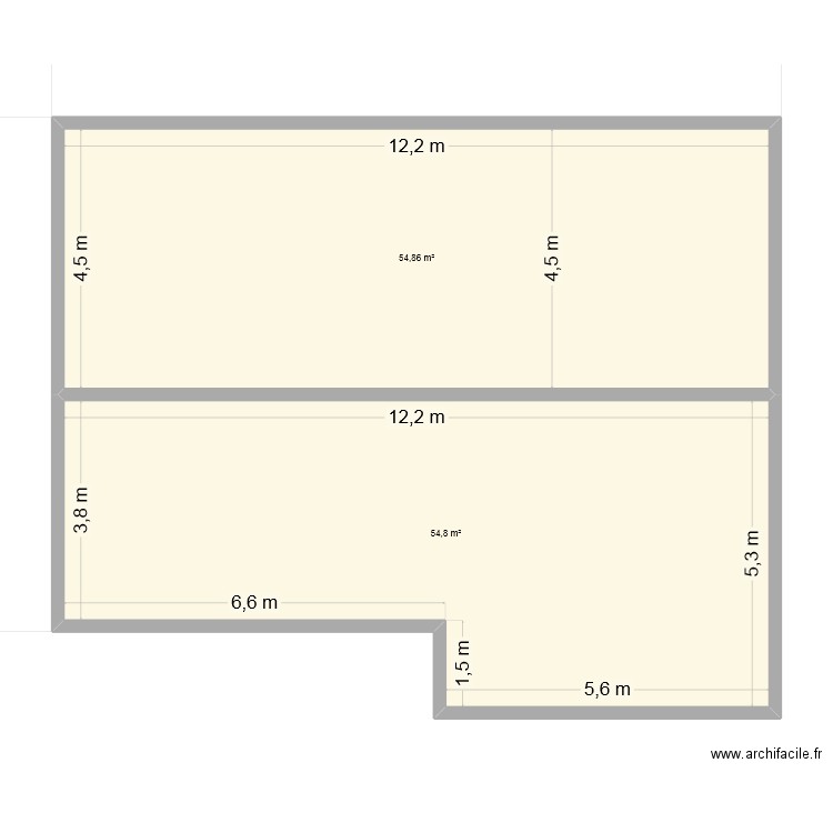 vide sanitaire lux. Plan de 2 pièces et 110 m2