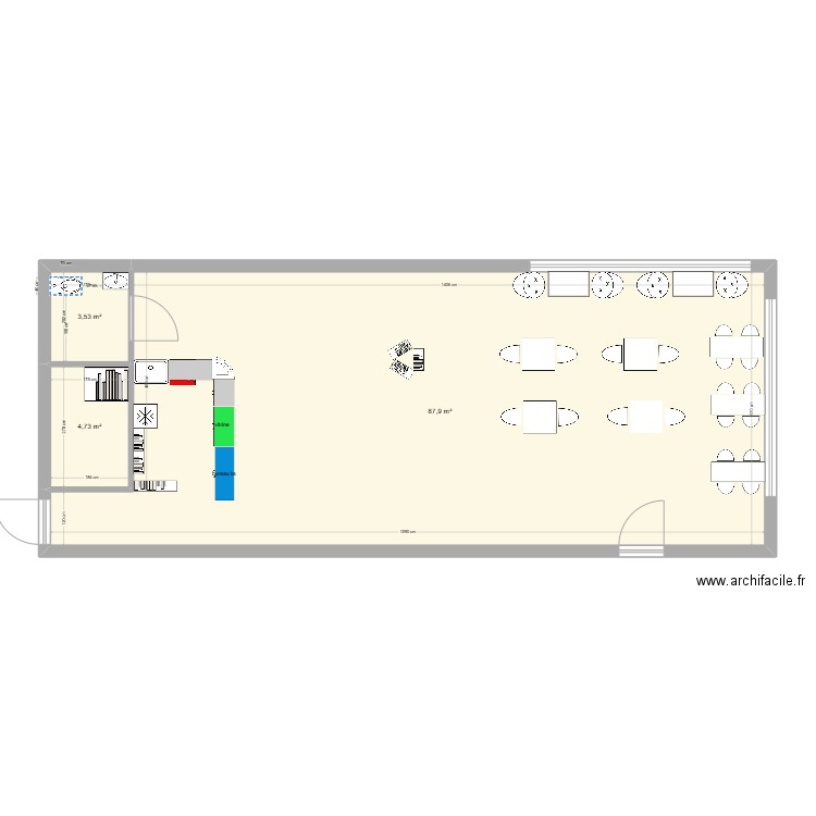 mag 2. Plan de 3 pièces et 96 m2